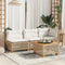 vidaXL - Tuinbank - 3-zits - met - kussens - poly - rattan - beige