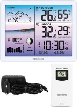 Weerstation - binnen/buiten temperatuur - luchtvochtigheid - ingebouwde barometer