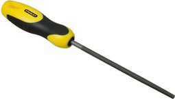 Stanley Ronde Vijl Bastaard 200 mm - Grof Vijlwerk - Ergonomische Handgreep - Geel