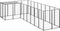 vidaXL - Hondenkennel - 30,25 - m² - staal - zilverkleurig