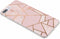 Design Backcover iPhone 8 Plus / 7 Plus hoesje - Grafisch Roze / Koper