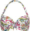 Cyell Wajang Floral - Bikinitop Voorgevormd met Beugel - Maat 38D - Wit/Paars/Groen
