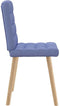 vidaXL - Eetkamerstoelen - 2 - st - stof - jeansblauw