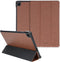 Selencia Tablet Hoes Geschikt voor Samsung Galaxy Tab S6 Lite (2022) / Tab S6 Lite - Selencia Nuria Vegan Lederen Trifold Bookcase - Bruin