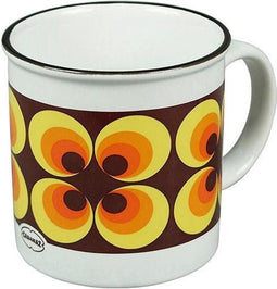 CABANAZ - mok, Ramona, retro, keramiek, TEA/COFFEE MUG, 250 ml, geel
