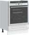 vidaXL - Ovenkast - Kalmar - bewerkt - hout - hoogglans - wit