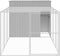 vidaXL - Hondenhok - met - ren - 214x457x181 - cm - staal - lichtgrijs