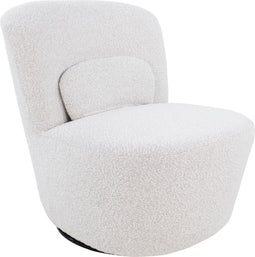 Kick Draaifauteuil Jill - Bouclé - Wit