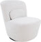 Kick Draaifauteuil Jill - Bouclé - Wit