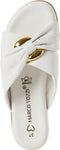 MARCO TOZZI 27133 - Dames Pantoffels - Leer en textiel - Wit - MAAT 38