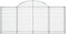vidaXL - Schanskorven - 15 - st - gewelfd - 200x30x80/100 - cm - ijzer