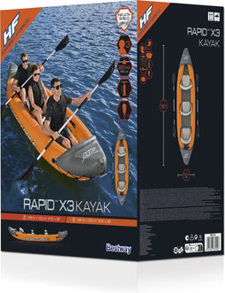 Opblaasbare kajak - Bestway - Fast X3 Hydro -Force ™ - 381 x 100 cm - 3 plaatsen