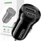 Ugreen 50875 - Autolader met 2 USB-poorten - Snel opladen 24W - Zwart