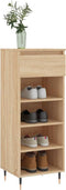 vidaXL - Schoenenkast - 40x36x105 - cm - bewerkt - hout - sonoma - eikenkleurig
