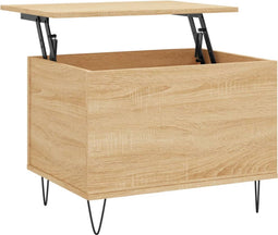 vidaXL - Salontafel - 60x44,5x45 - cm - bewerkt - hout - sonoma - eikenkleurig