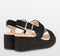 POSH by Poelman PARIS - Dames Sandalen - Plateauzool - Zwart - Maat 40