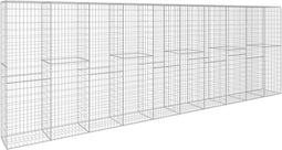 vidaXL - Schanskorfmuur - met - deksel - 600x50x200 - cm - gegalvaniseerd - staal