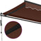 vidaXL - Luifel - automatisch - uittrekbaar - 600x300 - cm - bruin
