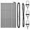 vidaXL - Hekpalen - 13 - stuks - Grijs - Ø32 - mm - 100 - cm - Gegalvaniseerd - Staal