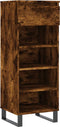 vidaXL - Schoenenkast - 40x36x105 - cm - bewerkt - hout - gerookt - eikenkleurig