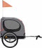 vidaXL - Hondenfietstrailer - rood - en - zwart