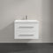 Villeroy & Boch Avento - Wastafelonderkast 760x520x447 - 2 lades - Crystal White