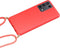 Lunso - Backcover hoes met koord - Geschikt voor Samsung Galaxy S21 Ultra - Rood