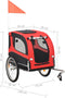 vidaXL - Hondenfietstrailer - rood - en - zwart