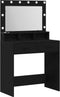vidaXL - Kaptafel - met - LED-verlichting - - - Zwart - Eiken - 79x41x135 - cm