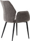 LABEL51 Morris Eetkamerstoel - Grijs - Velvet - Black Frame - Stoel - Normale eetkamerstoel