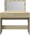 vidaXL - Kaptafel - met - LED-verlichting - 100x40x120 - cm - sonoma - eikenkleurig