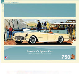 New York Puzzle Company Puzzel - America's Sports Car 750-delige Puzzel - 91 x 30 cm