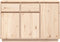 vidaXL - Dressoir - 110x34x75 - cm - massief - grenenhout
