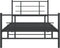 vidaXL - Bedframe - met - hoofd- - en - voeteneinde - metaal - zwart - 100x200 - cm