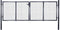 vidaXL - Gaaspoort - 289x75 - cm - gegalvaniseerd - staal - grijs