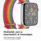 imoshion Nylon⁺ bandje - Geschikt voor Apple Watch 1, 2, 3, 4, 5, 6, 7, 8, 9, 10, SE, Ultra (2) - 44/45/46/49 mm - Rainbow - One Size