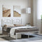 vidaXL - Bedframe - met - hoofdbord - metaal - wit - 150x200 - cm