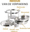 Alora Chafing Dish rond 4.5L - geschikt voor soep - buffet - voedsel verwamer - voedsel warmhouden - met deksel - buffetwarmer - roestvrij staal - chrome - 4.5 liter inhoud - warmhoudplaat - bain maria - warmhoudbakken - Warmhoudschalen
