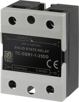 TRU COMPONENTS Halfgeleiderrelais TC-GSR-1-25DD 25 A Schakelspanning (max.): 220 V/DC DC-circuit 1 stuk(s)