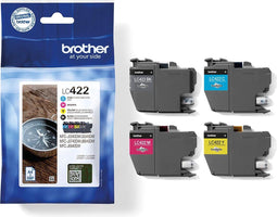 Inktcartridge brother lc-422val zwart 3 kleuren | Blister a 4 stuk | 4 stuks