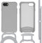 iMoshion Hoesje Geschikt voor iPhone SE (2022) / SE (2020) / 8 / 7 Hoesje Met Koord - iMoshion Color Backcover met afneembaar koord - Grijs
