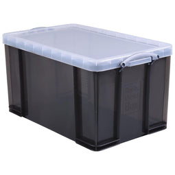 Really Useful Box - Box opbergdoos 84 liter, transparant gerookt