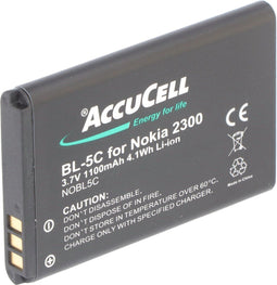 AccuCell-batterij geschikt voor Nokia 1600, BL-5C, 1000mAh