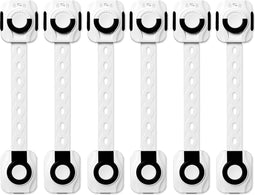 PEACE Kinderslot kastjes - Zelfklevend - Dubbel op slot - Wit/Zwart (6 stuks)