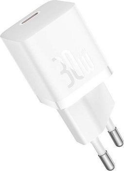 Baseus GaN5 30W - USB-C Snellader - Compact en snel opladen - Wit
