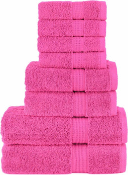 vidaXL - 8-delige - Handdoekenset - SOLUND - 600 - g/m² - roze