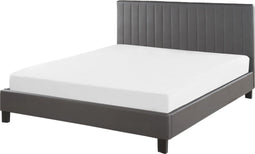 POITIERS - Tweepersoonsbed - Grijs - 140 x 200 cm - Kunstleer