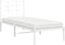 vidaXL - Bedframe - met - hoofdbord - zonder - matras - metaal - wit - 75x190 - cm