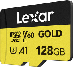 Lexar Professional GOLD - microSDXC UHS-II 128GB - Leessnelheid 280MB/s Schrijfsnelheid 100MB/s V60