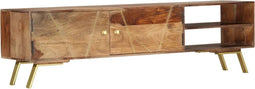 vidaXL - Tv-meubel - 140x30x40 - massief - sheeshamhout